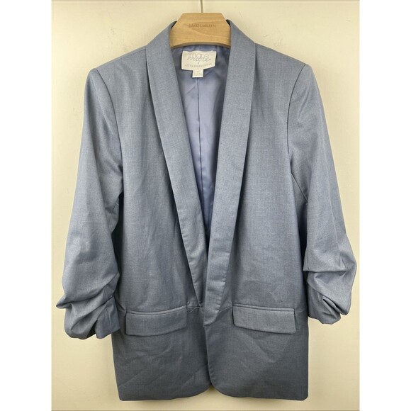 Mare Mare x Anthropologie Women’s Blue Cinch-Sleeved Blazer Size X-Small XS - Picture 1 of 7